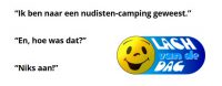 Dinsdag 20 augustus Mop: Nudisten-camping