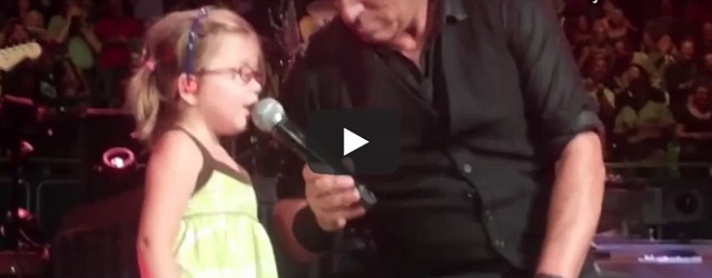Dinsdag 10 mei Filmpje: Vierjarige treedt op met Bruce Springsteen